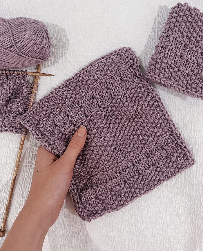 Easy Waterstone Dishcloth  Knitting Pattern Dishcloth Set