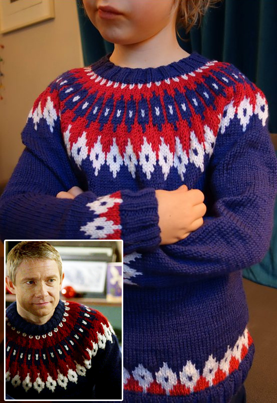 Free Knitting Pattern for Watson's Christmas Jumper