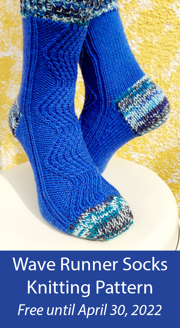 Wave Runner Socks Free Knitting Pattern