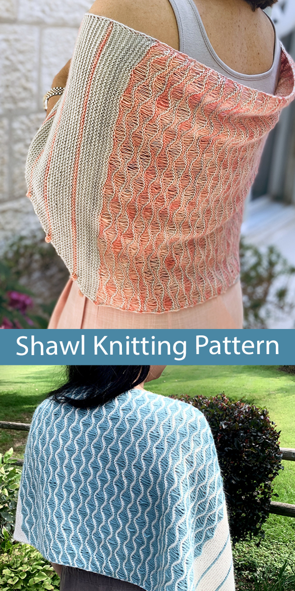 Shawl Knitting Pattern Wavelet Shawl