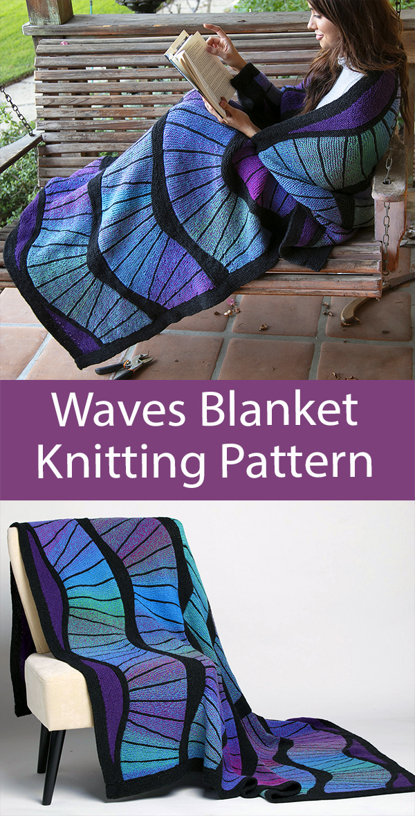 Afghan Knitting Pattern Waves Blanket