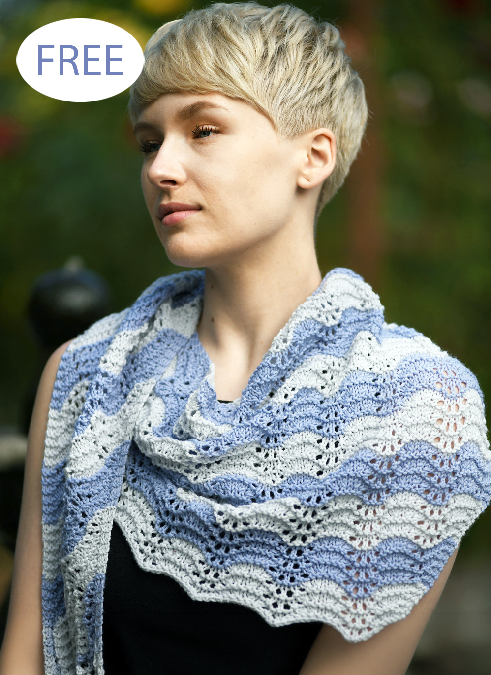 Free Wavy Boomerang Shawl Knitting Pattern