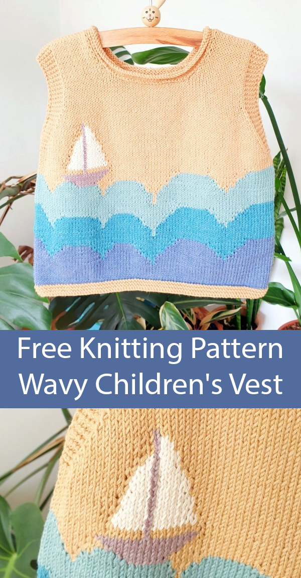 Free Wavy Children's Vest Knitting Pattern