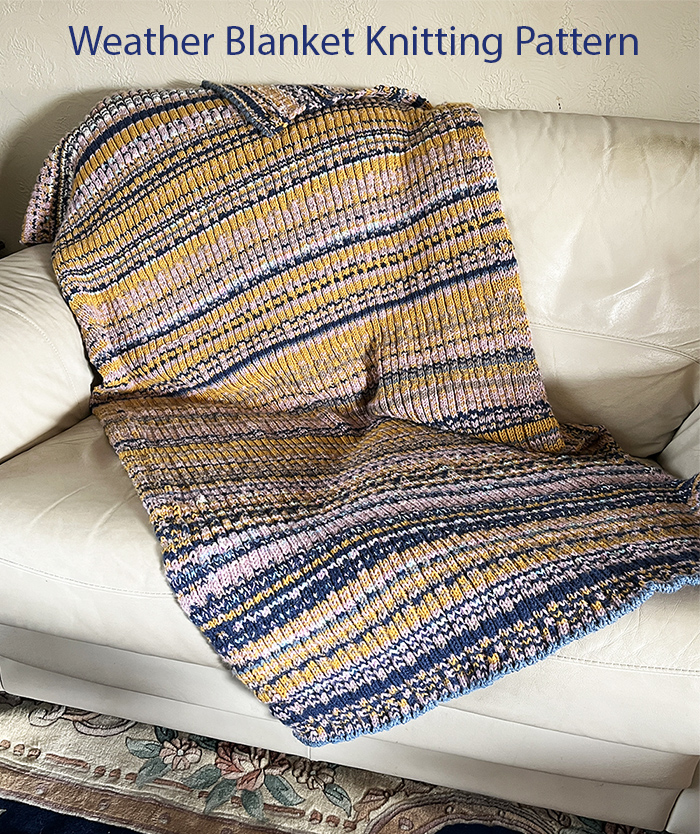 Free Weather Blanket Temperature Blanket Knitting