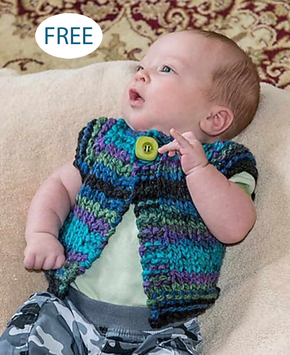 Free One-Hour Wee Fast Vest Knitting Pattern