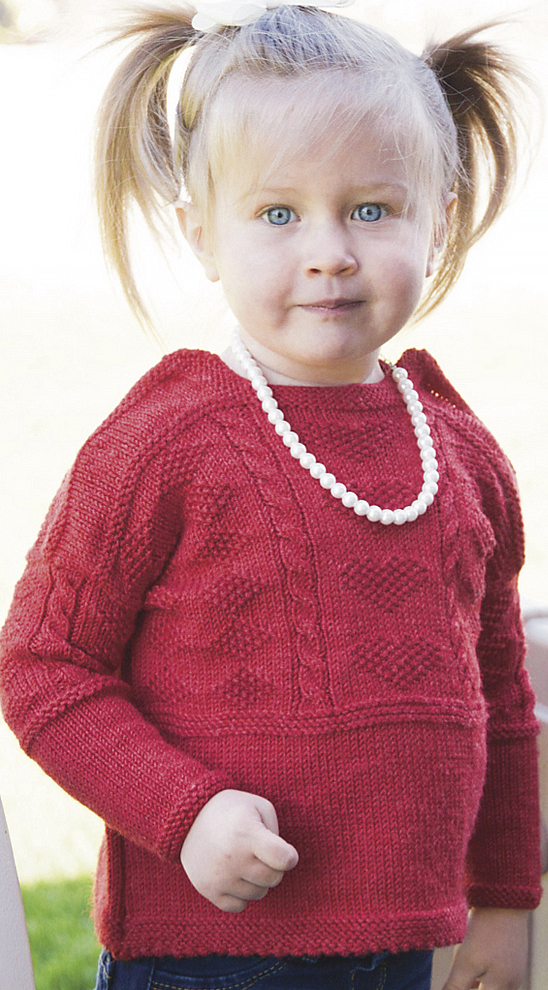 Free Knitting Pattern for Wee Gansey Sweater