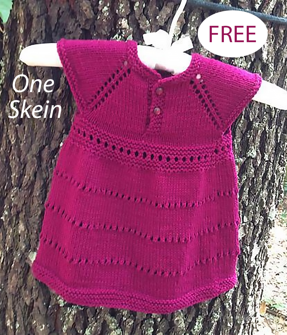 Free One Skein Wee Susan Baby Dress Knitting Pattern