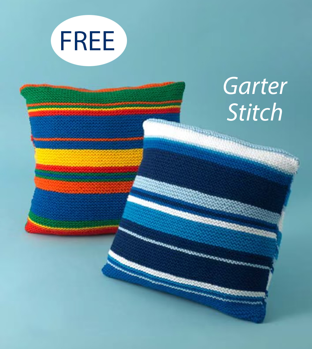 Free Knitting Pattern Garter Stitch Easy Weekend Cushion
