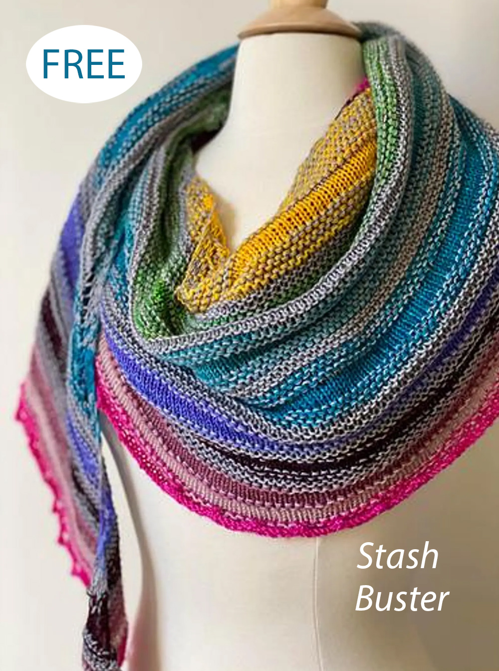 West Chicago Shawl De-Stash Fashion Knitting Pattern