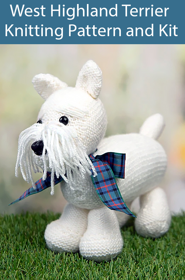 Knitting Pattern for West Highland Terrier for $1.30. Kit under $12