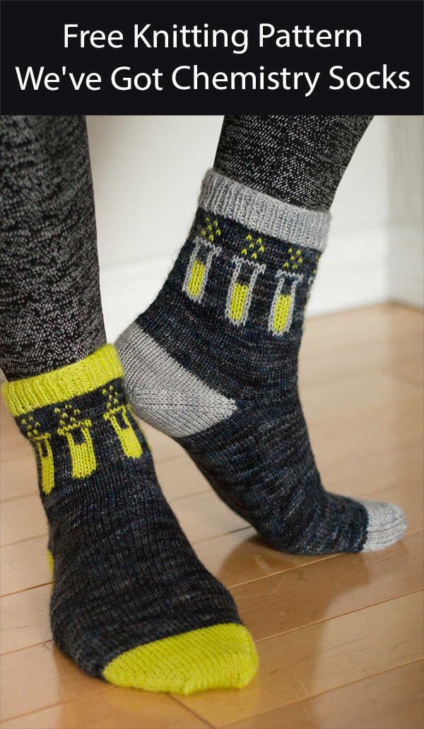 Free Socks Knitting Pattern We've Got Chemistry Socks