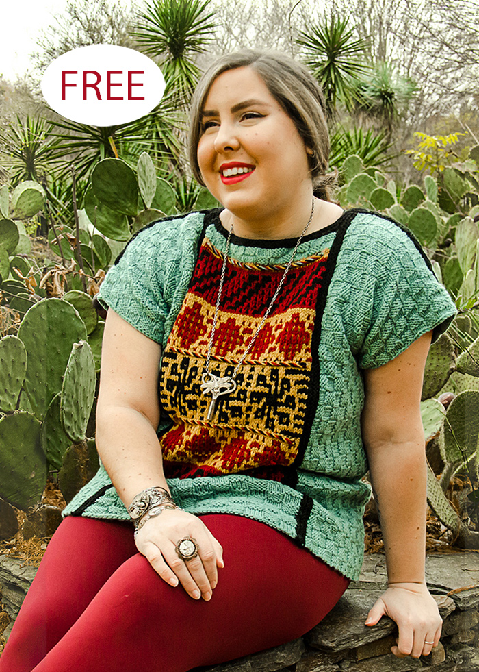 Free Knitting Pattern What Would Frida Wear Tee