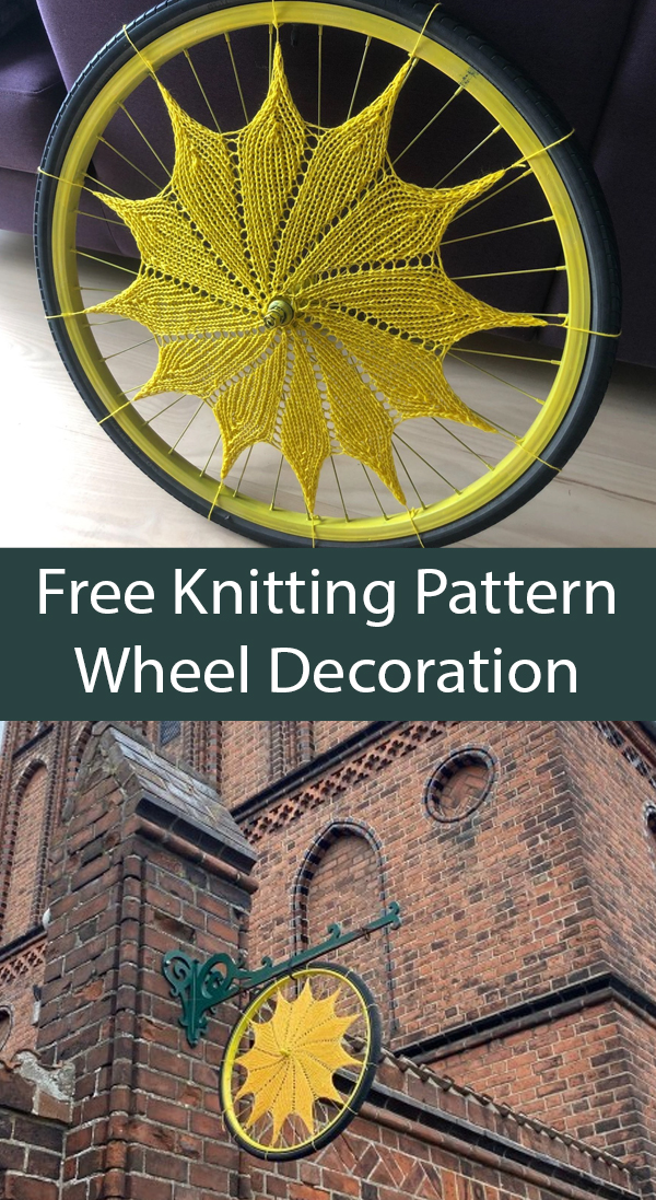 Wheel Decoration Free Knitting Pattern Upcycle Bicycle Tire