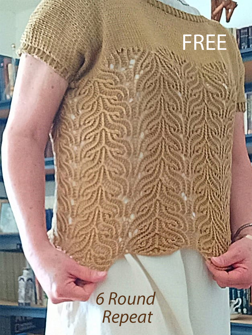 Free Knitting Pattern Whimsical Waves Tee Openwork
