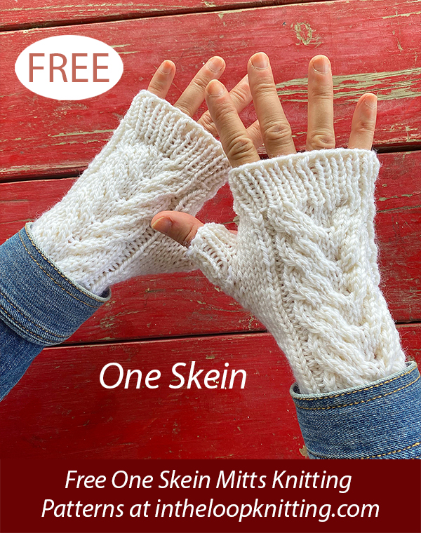 Free White Stag Mitts Knitting Pattern