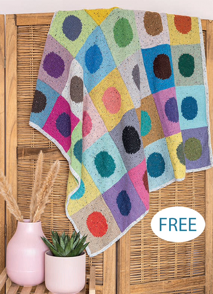 Free Whole Lot Of Dots Blanket Knitting Pattern Polka Dot