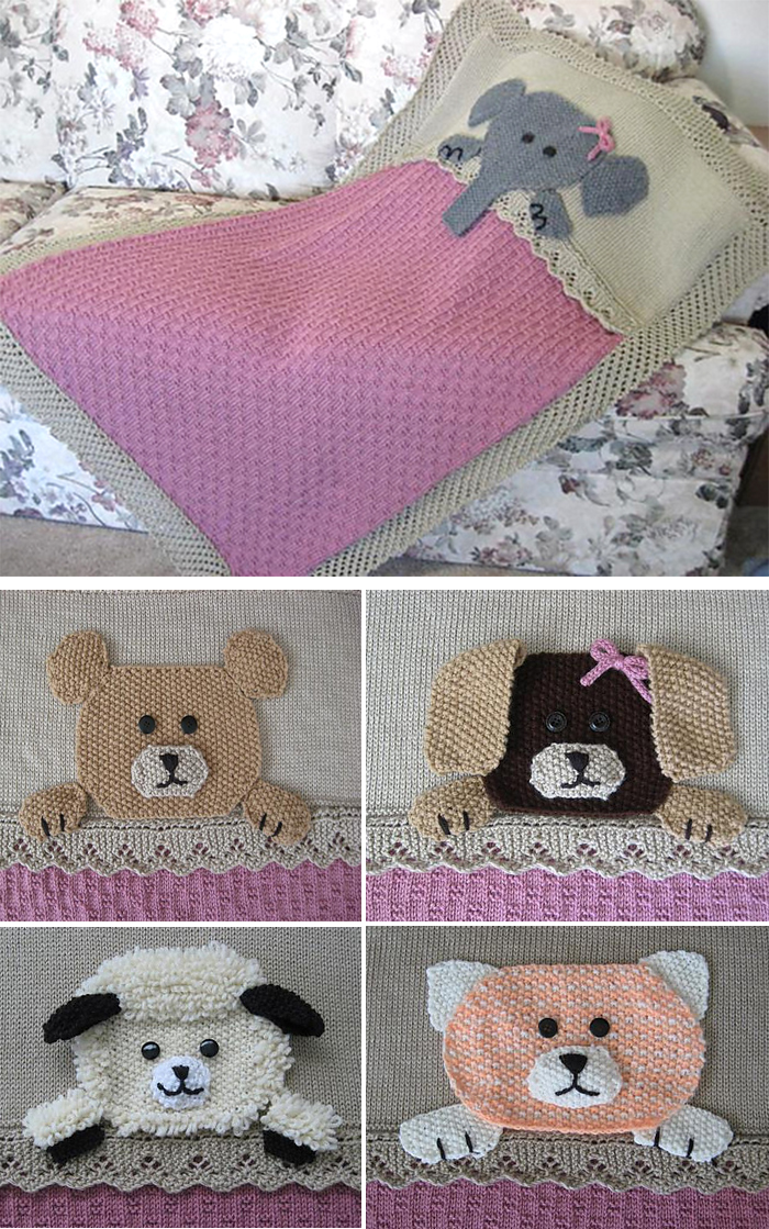 Animal baby blanket knitting pattern new arrivals