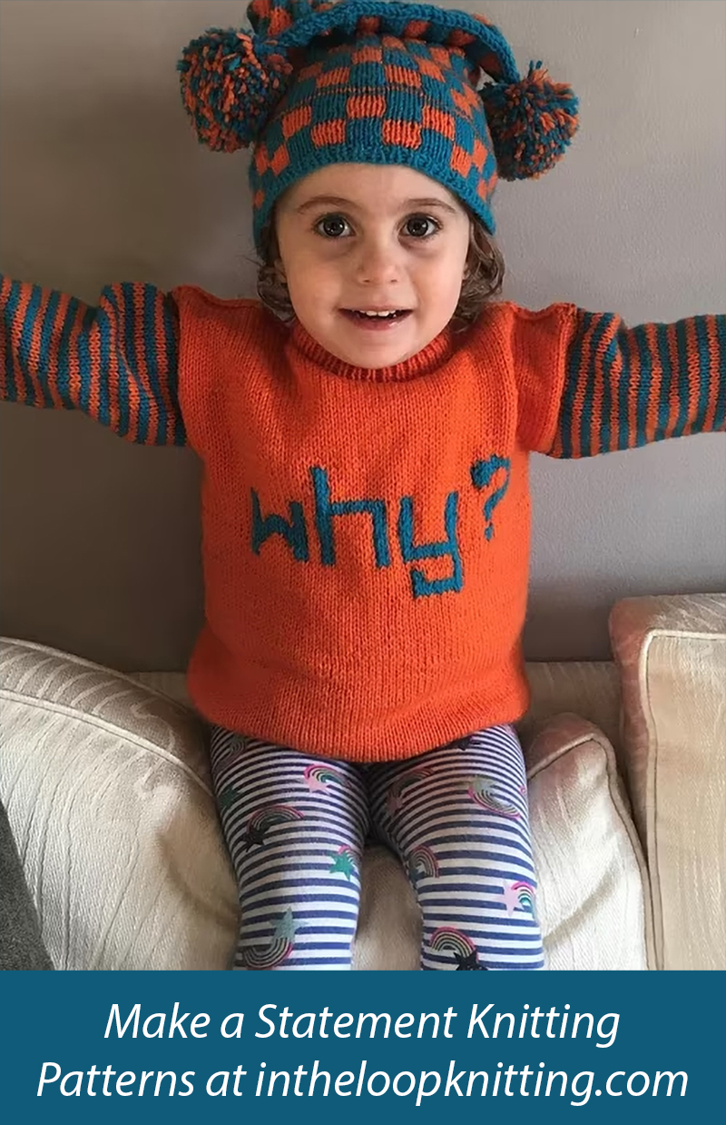 WHY? Toddler Sweater Knitting Pattern