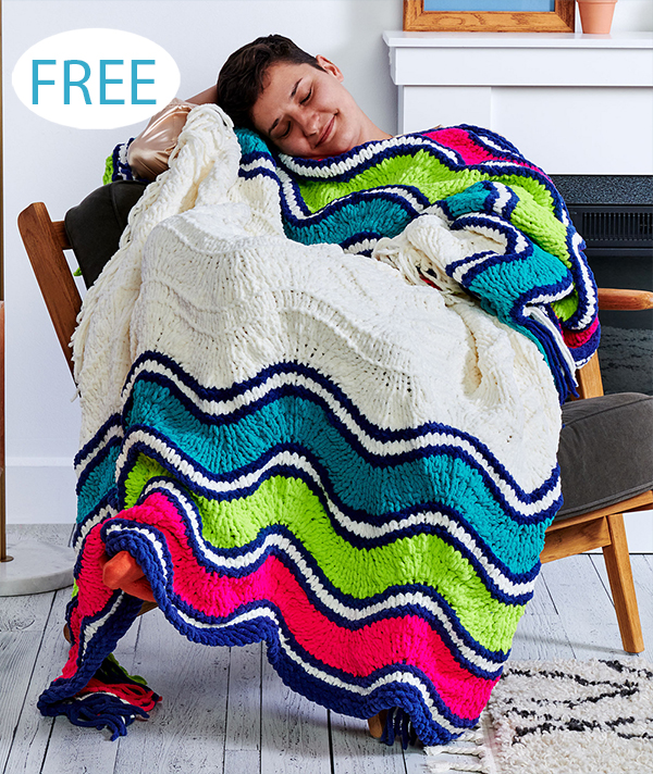 Free Wiggle Lines Blanket Knitting Pattern