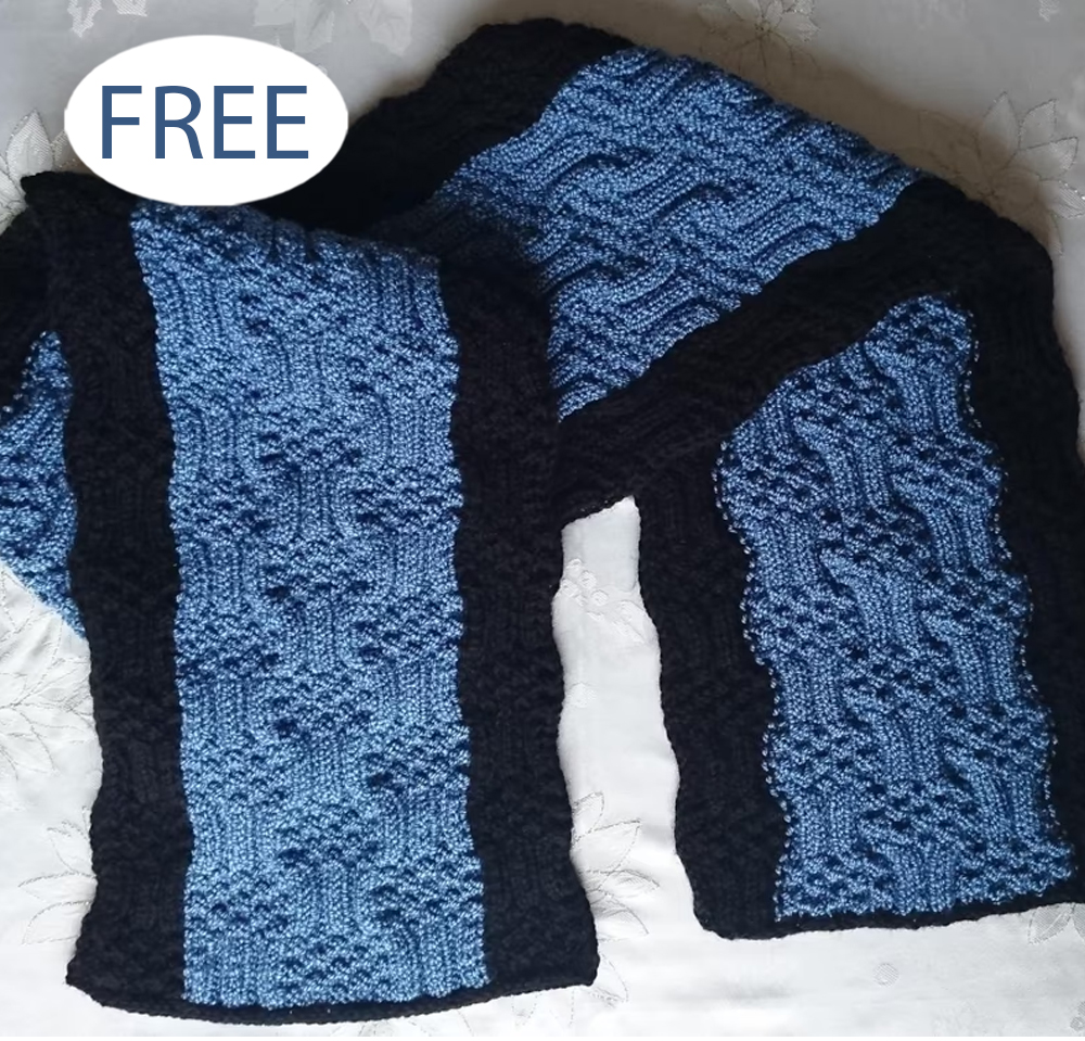 Free Wiggly Scarf Knitting Pattern Reversible