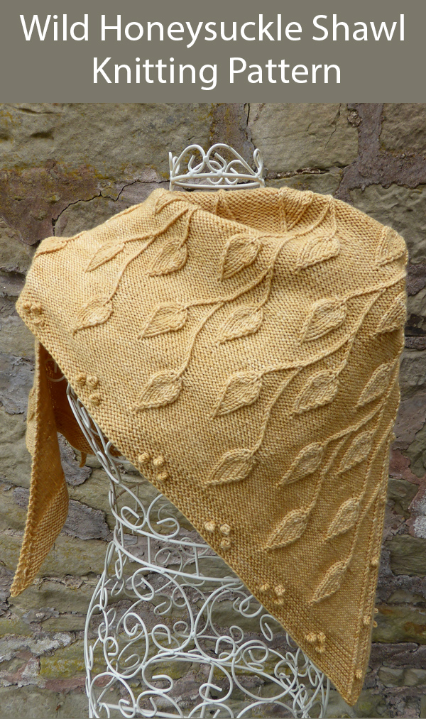 Knitting Pattern for Wild Honeysuckle Shawl
