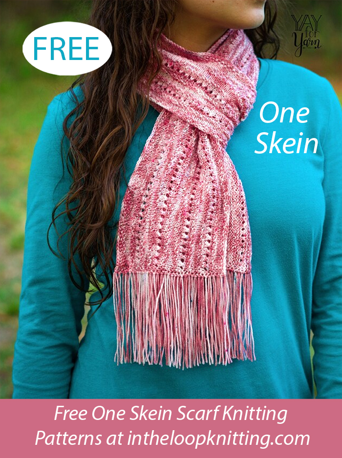 Free One Skein Scarf Knitting Pattern