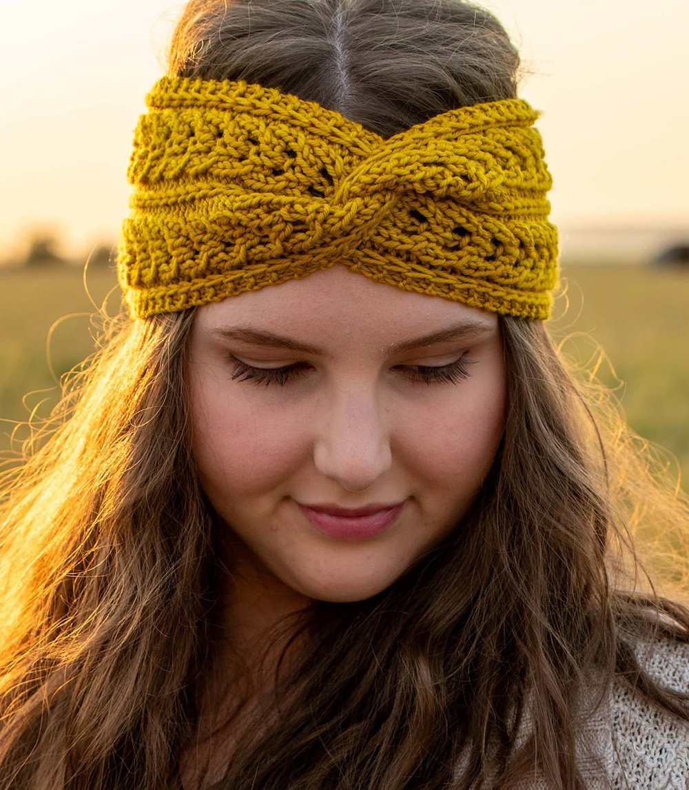 Knitting Pattern Wild Thistle Headband Twist Headband