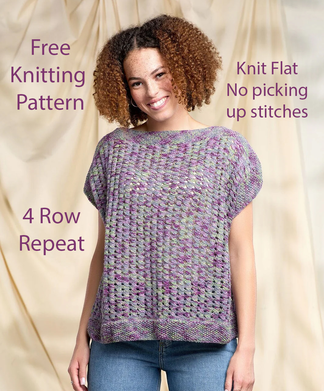Free Knitting Pattern 4 Row Wild Thyme Popover