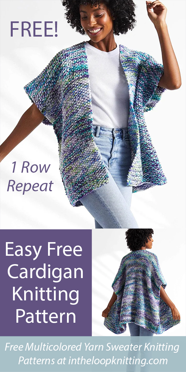 Free Women's Easy Cardigan Knitting Pattern Wildflower