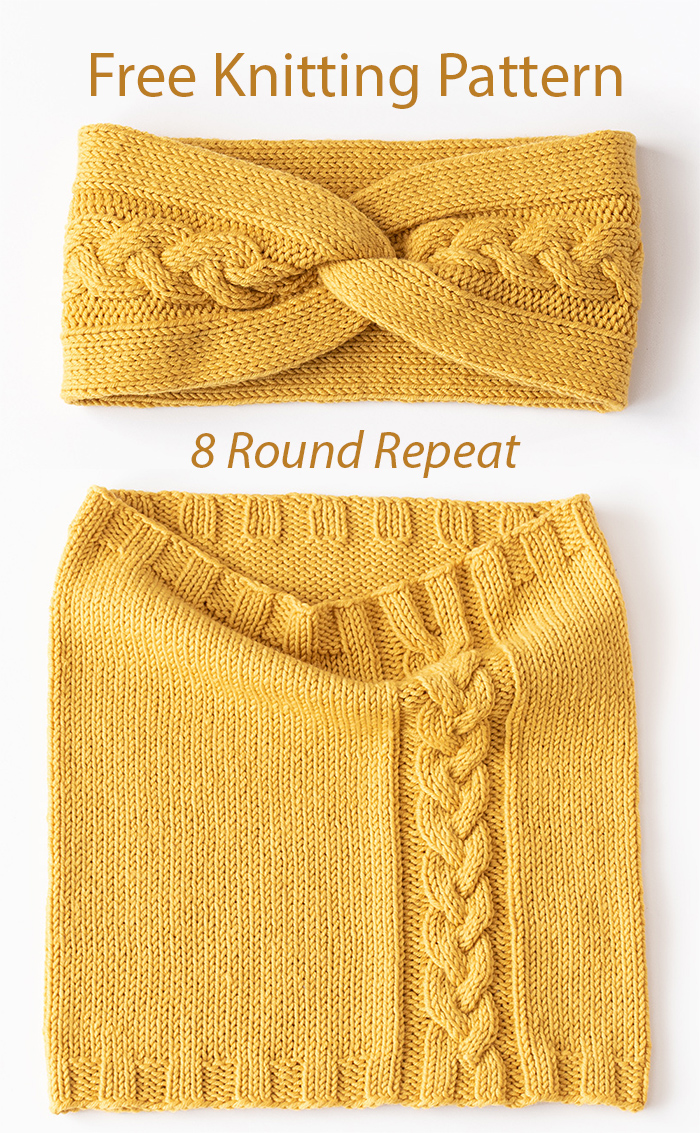 Free Wildflower Headband and Cowl Knitting Pattern Set