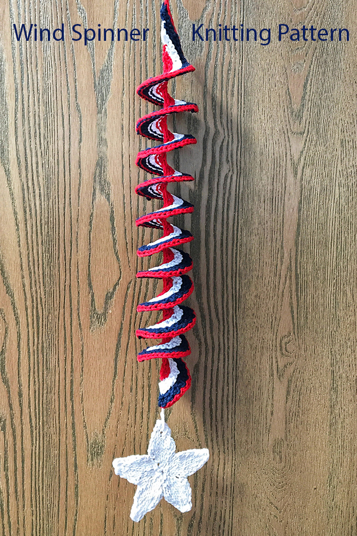 Free Knitting Pattern Wind Spinner Stars