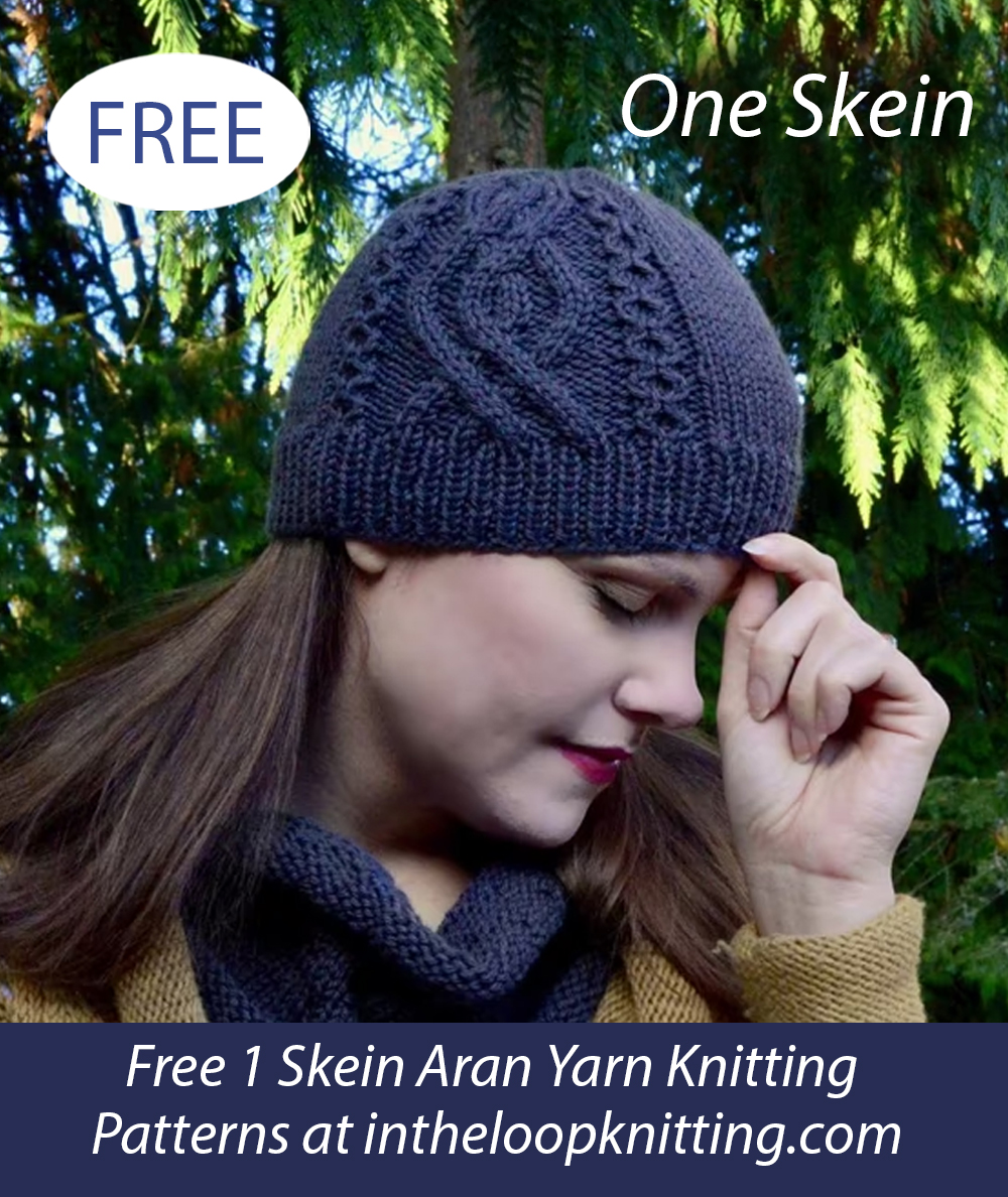 Free One Skein Winding Trail Hat Knitting Pattern