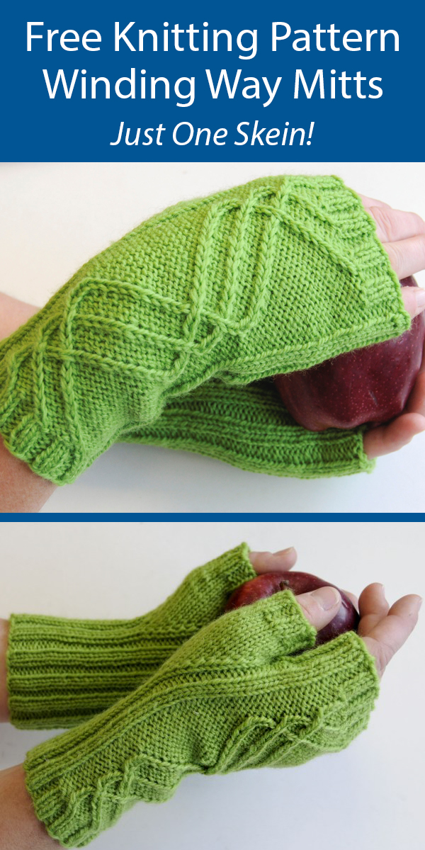 Free Mitts Knitting Pattern Winding Way Mitts in One Skein