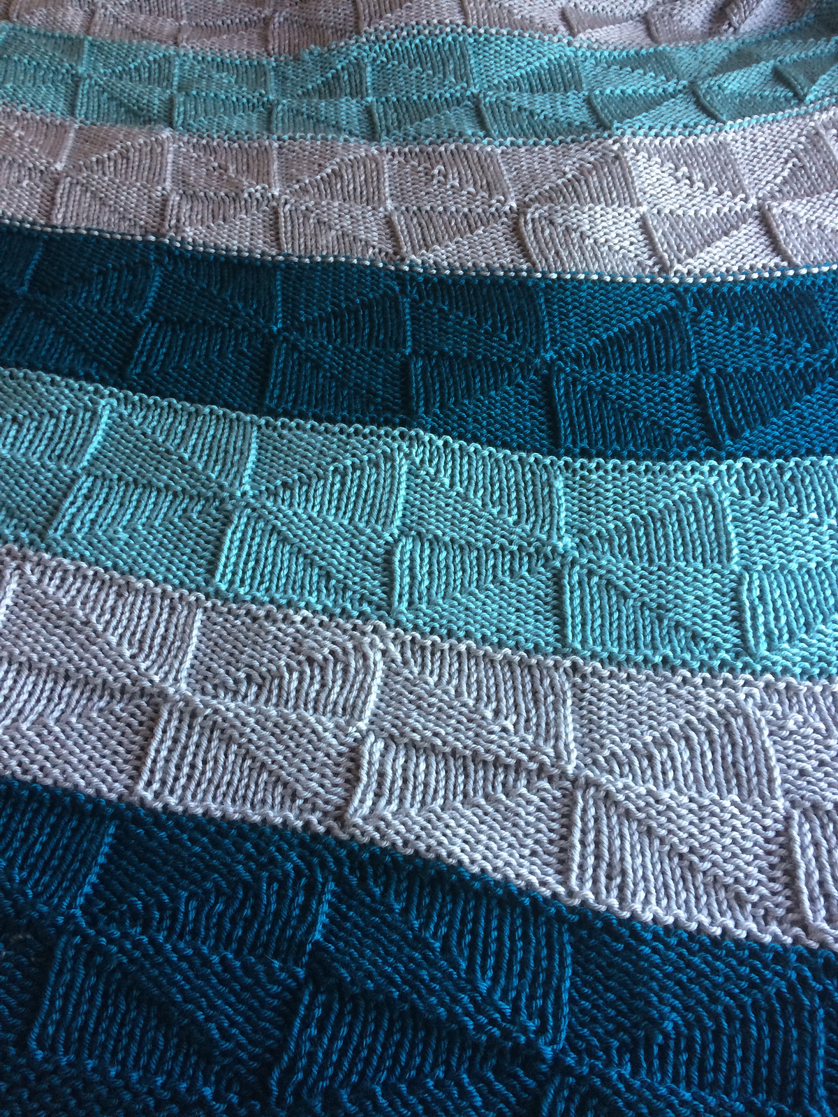 Free Knitting Pattern for Reversible Windmill Blanket