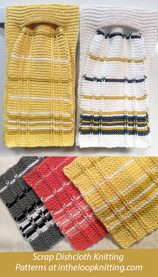 Windowpane Stay Put Towel Knitting Pattern