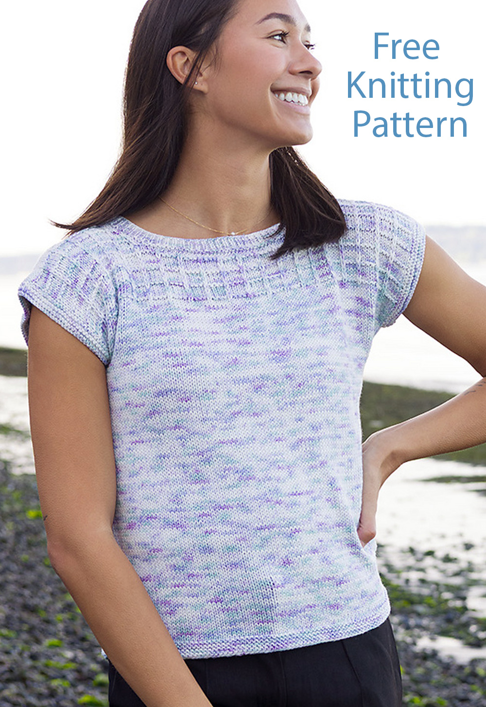 Free Top Knitting Pattern Windows on the World Tee