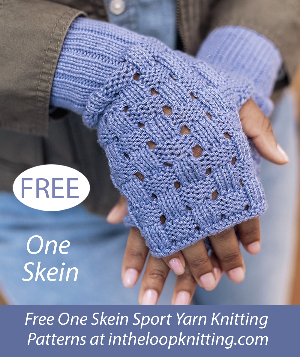 Free Winsome Weave Fingerless Mitts Knitting Pattern