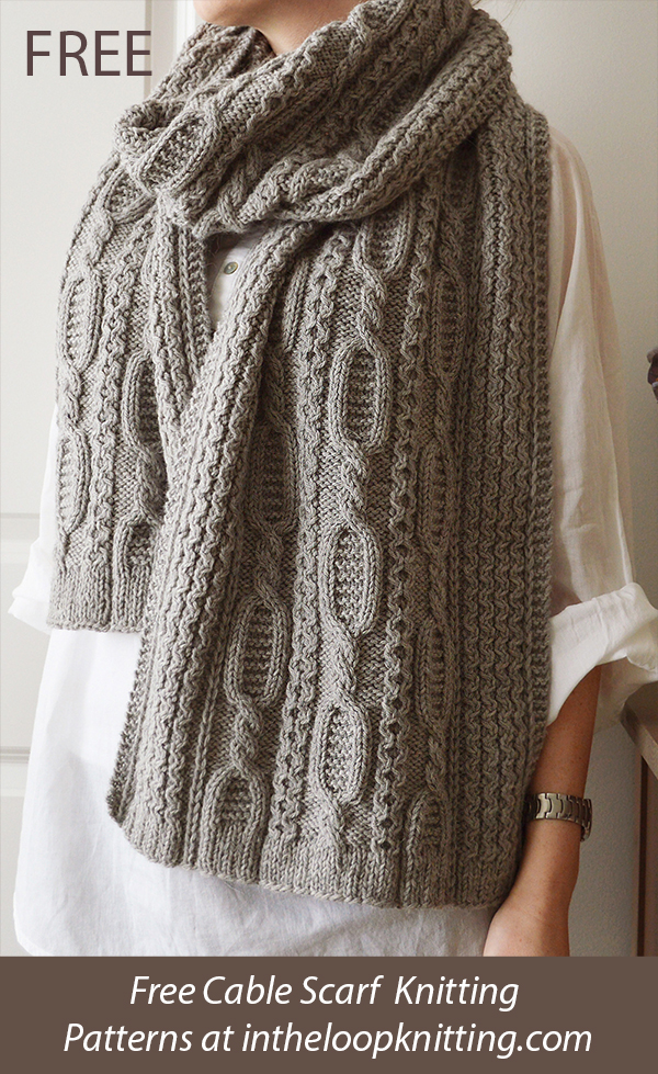 Free Winter Currents Cable Scarf Knitting Pattern