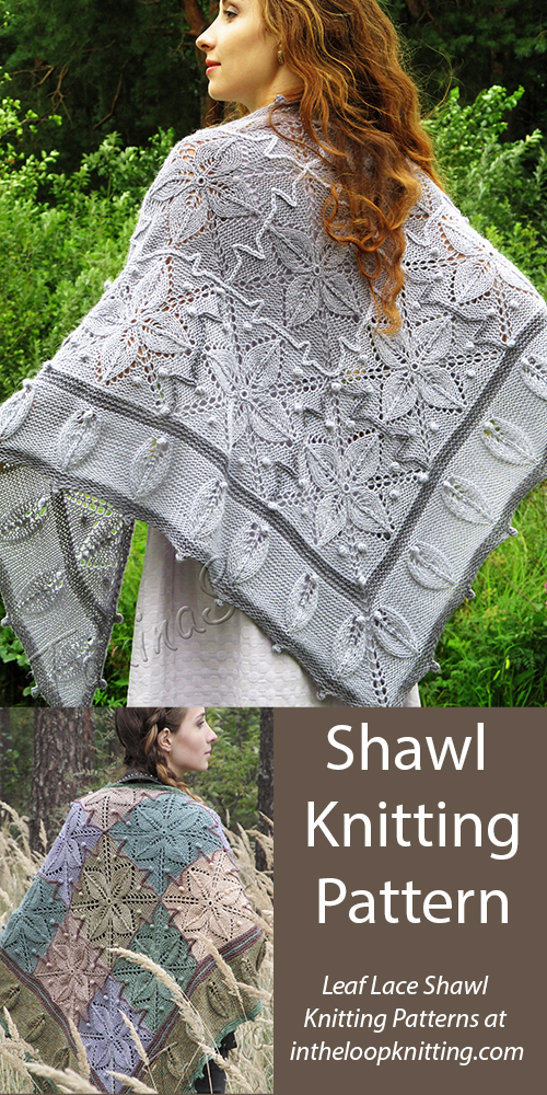 Shawl Knitting Pattern Winter Garden Shawl
