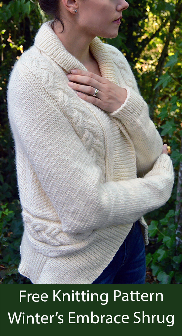 Free Cardigan Knitting Pattern Winter’s Embrace Shrug