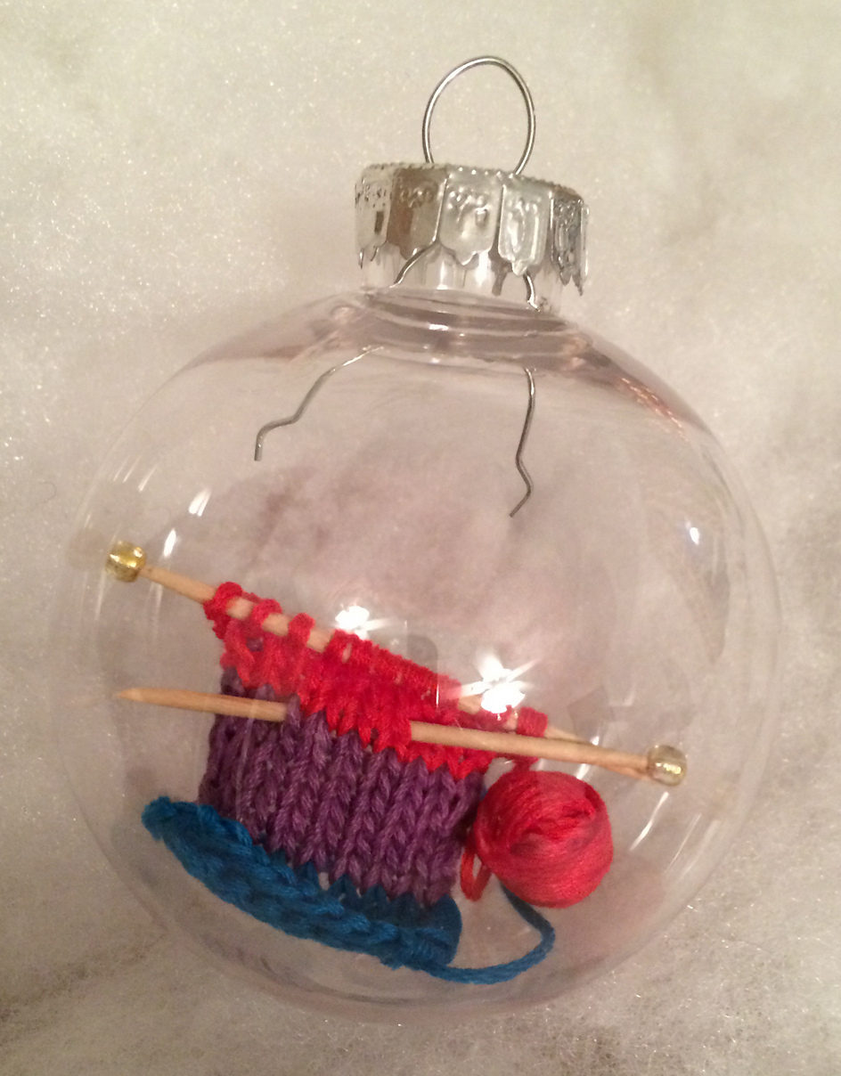 Free Knitting Pattern for WIP Ornament
