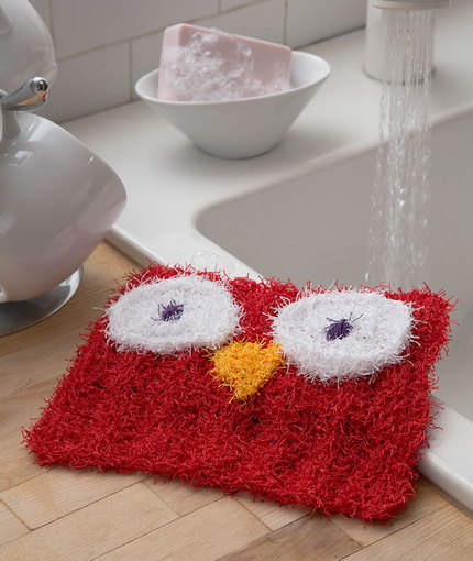 Free knitting pattern for Wise Owl Scrubby Wash Cloth