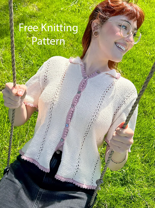 Wisteria Shirt Cardigan Knitting Pattern