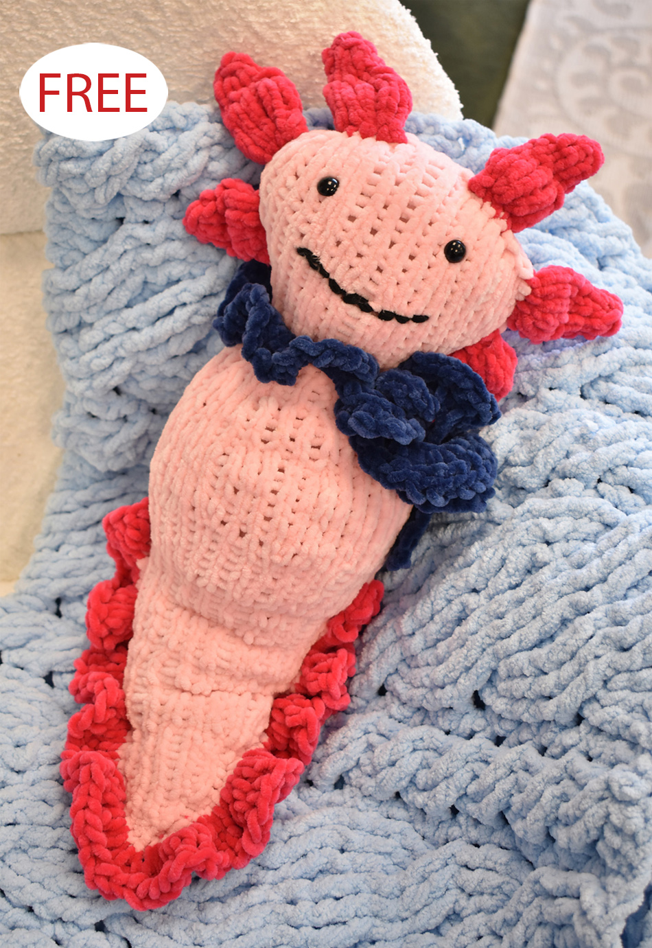 Free Knitting Pattern Wobble the Axolotl Toy