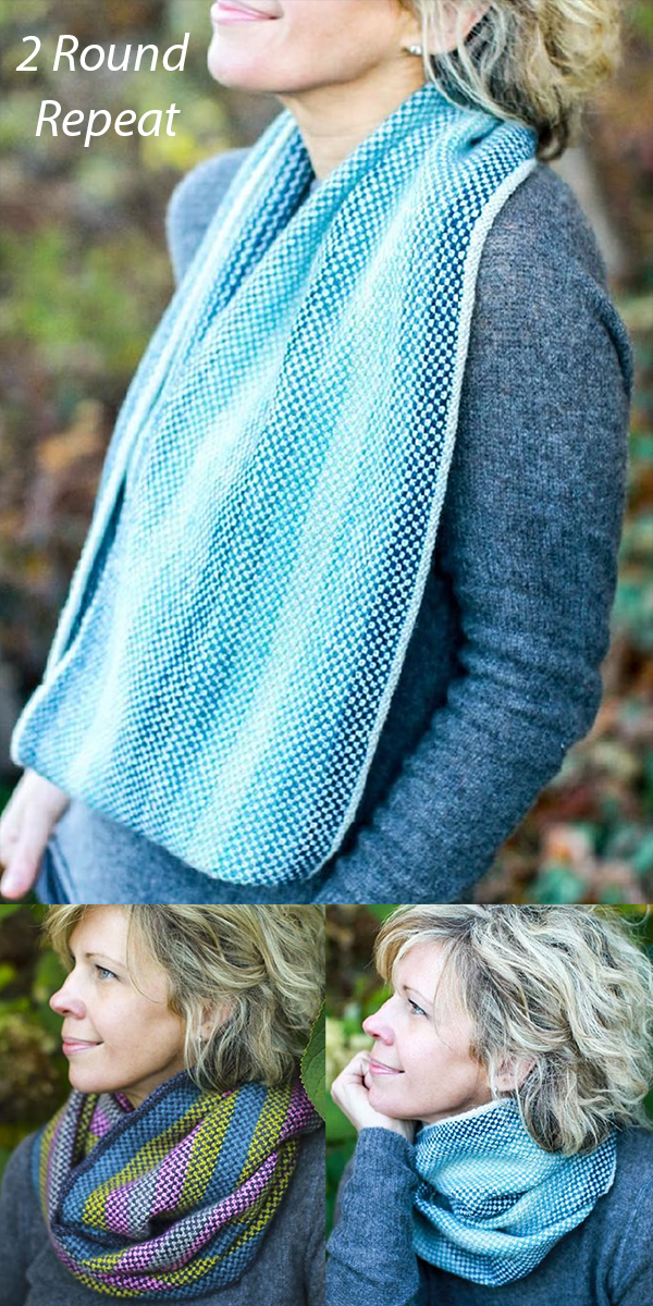 Wollman Rink Cowl Knitting Pattern 2-Row Repeat