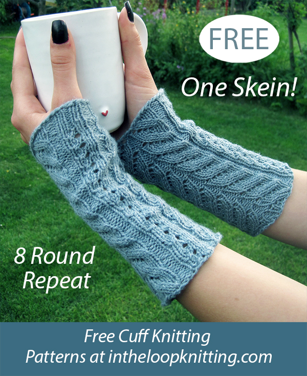 Free Wollwind Wristwarmers Knitting Pattern