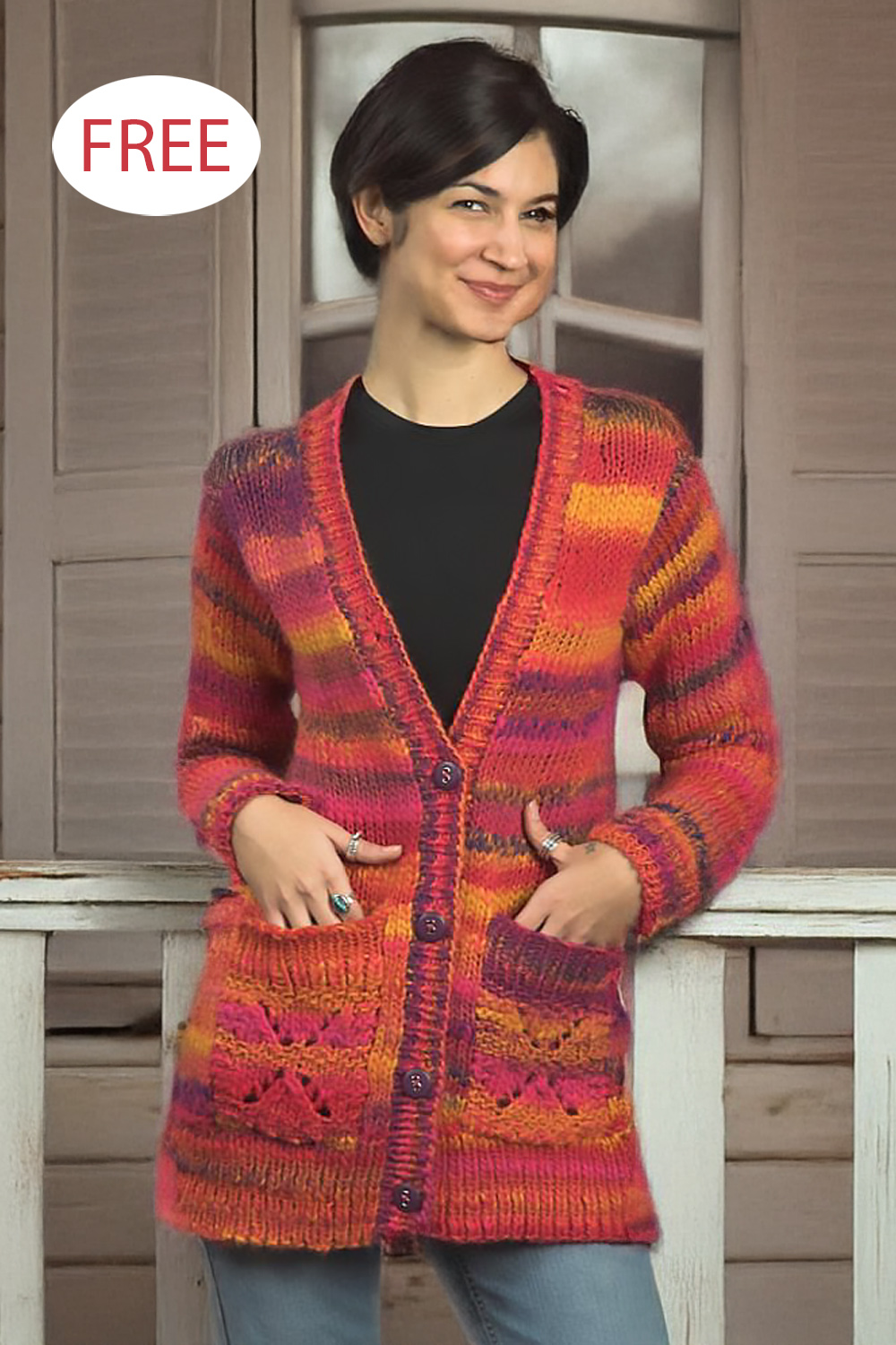 Free Woman’s Long Cardigan Knitting Pattern