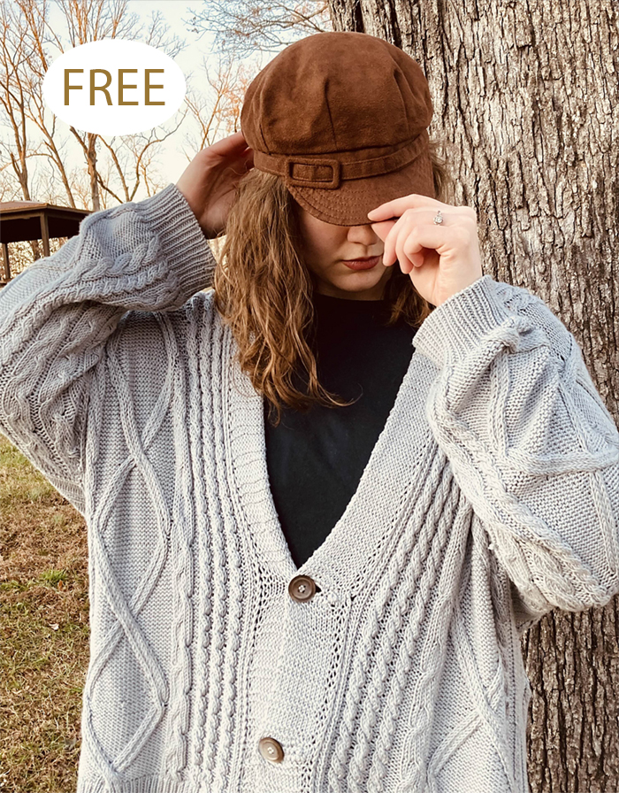 Tortured Poets Department Cardigan Woman's Cabled Cardigan Knitting Pattern