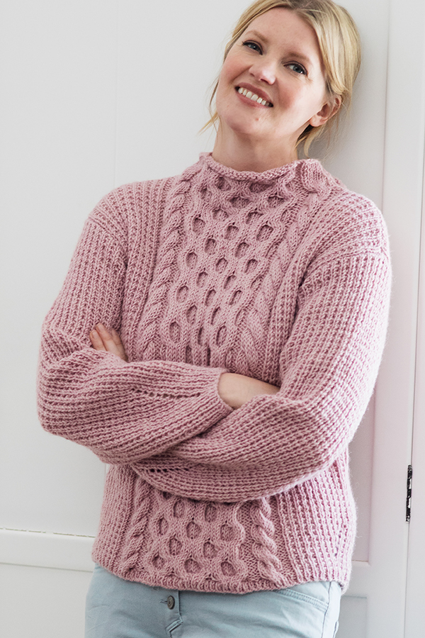 Free Knitting Pattern for Honeycomb Cabled Sweater