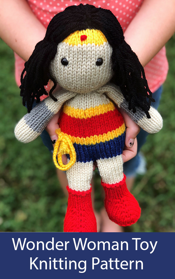 Knitting Patterns for Wonder Woman Doll